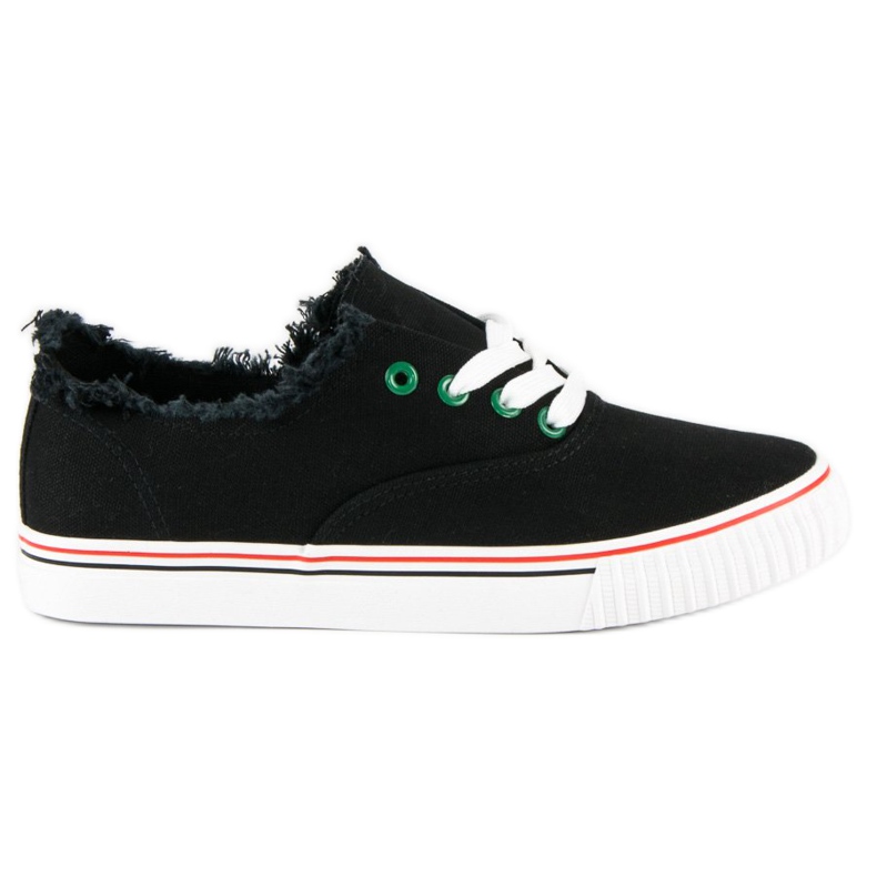 L&H Baskets nouées à la mode le noir