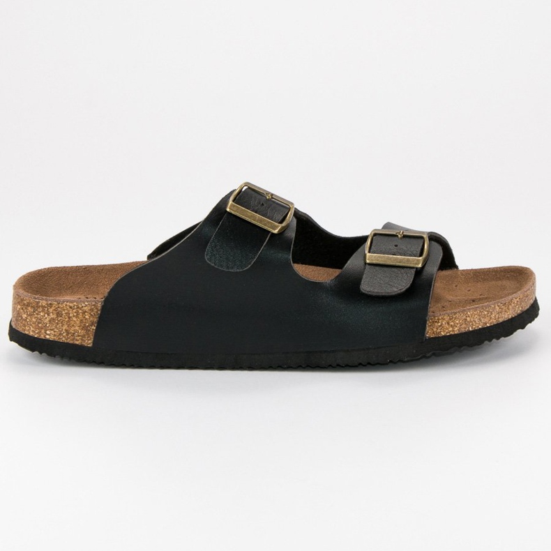 American Club Pantoufles américaines confortables le noir