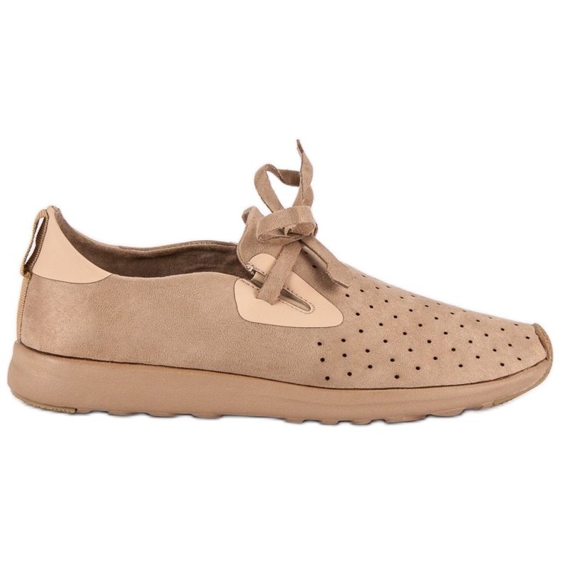 Kylie Slipons en daim ajouré brun