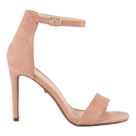 Seastar Sandales en daim sur un talon haut rose