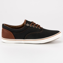 SDS Baskets pour hommes le noir brun SDS Baskets pour hommes le noir brun