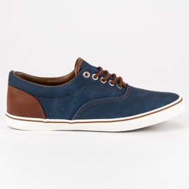 SDS Baskets pour hommes brun bleu marine
