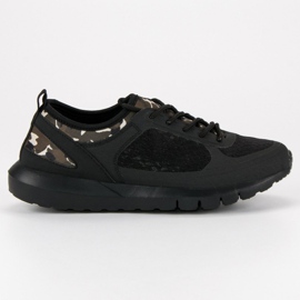 Chaussures de sport camo à enfiler noir