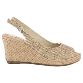 Espadrilles compensées beiges