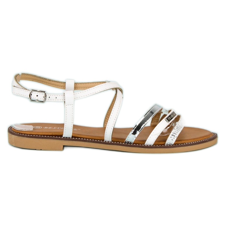Bestelle Sandales blanches fermées par une boucle