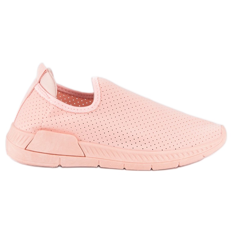 Chaussures de sport à enfiler ajourées rose