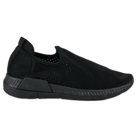 Chaussures de sport ajourées à enfiler noir