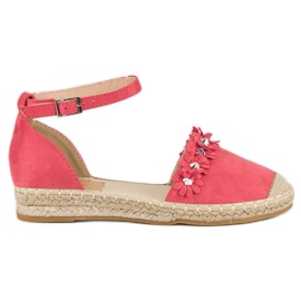 Espadrilles corail rouge