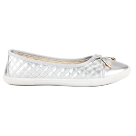 Ballerines matelassées gris