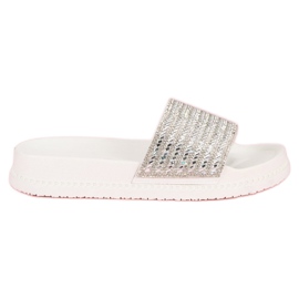 Babouches blanches à cristaux Babouches blanches à cristaux