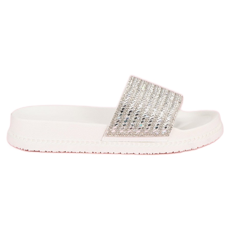 Babouches blanches à cristaux Babouches blanches à cristaux