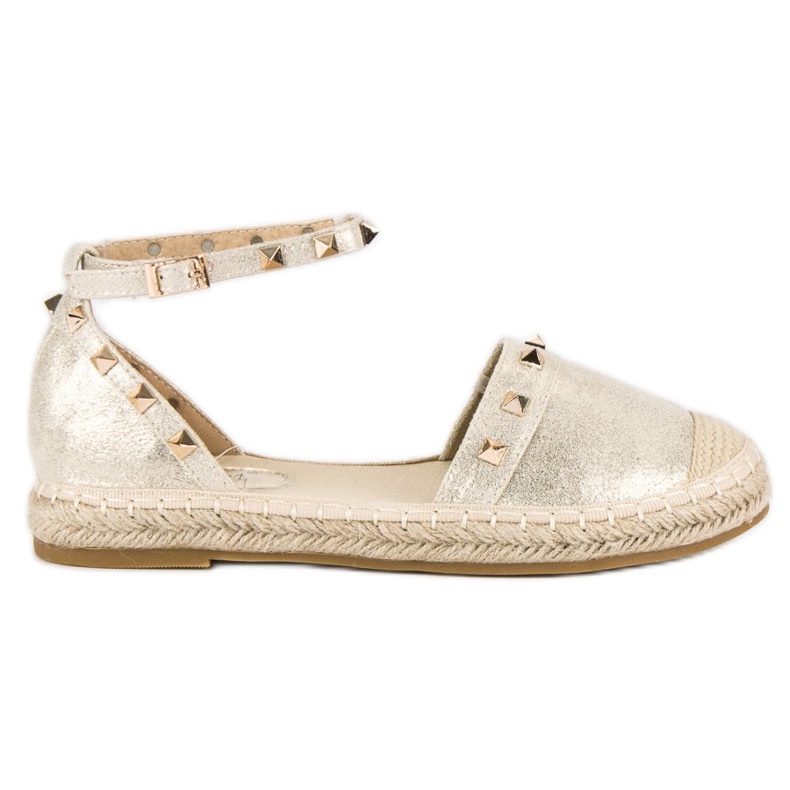 Fama Sandales espadrilles dorées d'or Fama Sandales espadrilles dorées d'or