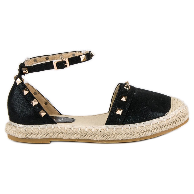 Fama Sandales Espadrilles Noires le noir