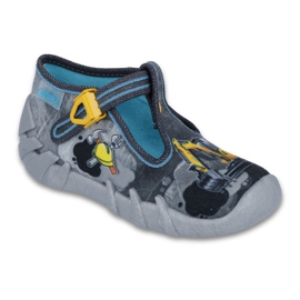 Befado chaussures pour enfants 110P321 noir bleu gris jaune