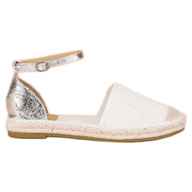 Nio Nio Espadrilles en dentelle blanc
