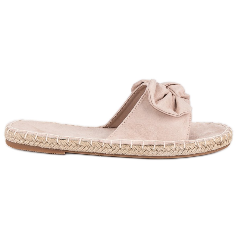 Tongs espadrilles en daim brun
