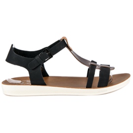 Sandales Fermées Avec Une Boucle noir brun