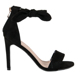 Bestelle Sandales zippées en daim noir