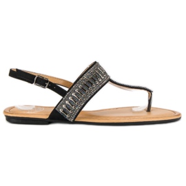 Sandales noires de tongs