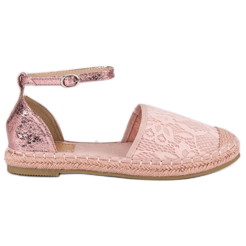 Nio Nio Espadrilles en dentelle rose Nio Nio Espadrilles en dentelle rose