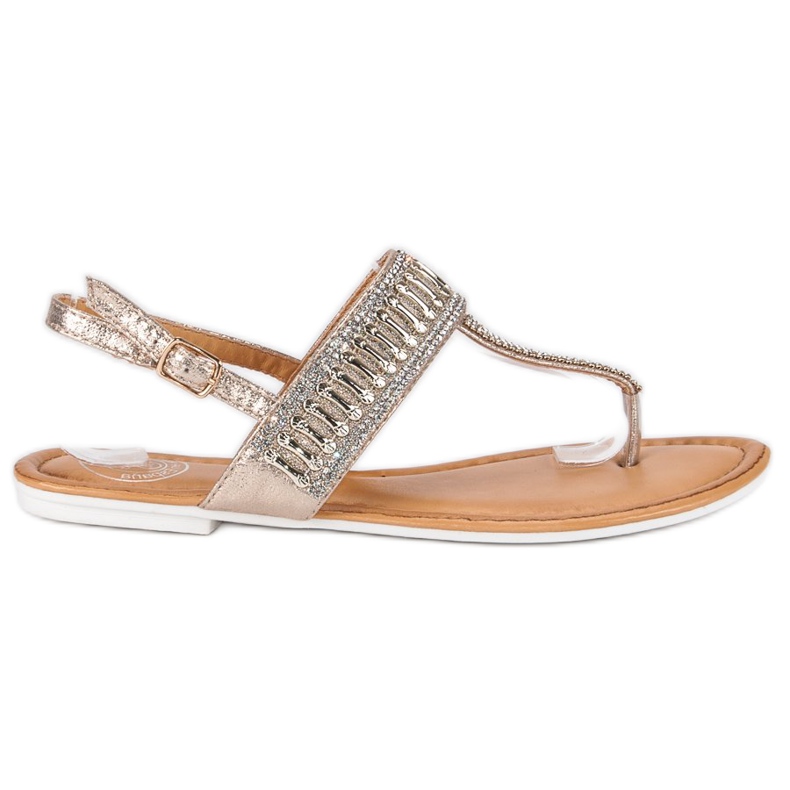 Tongs dorées d'or