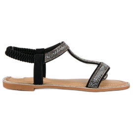 Juliet Sandales élégantes avec bande élastique noir