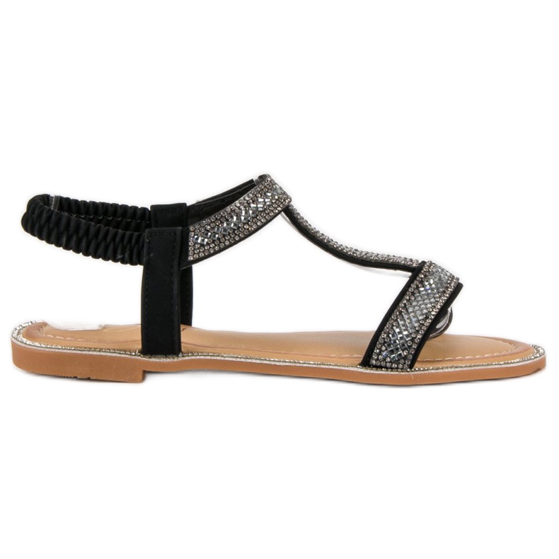 Juliet Sandales élégantes avec bande élastique le noir Juliet Sandales élégantes avec bande élastique le noir