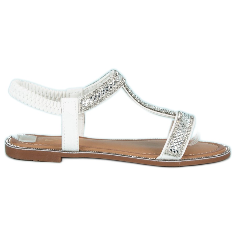 Juliet Sandales élégantes avec bande élastique blanche