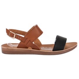 Sandales décontractées noir brun