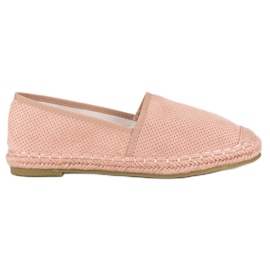 Bestelle Espadrilles roses ajourées