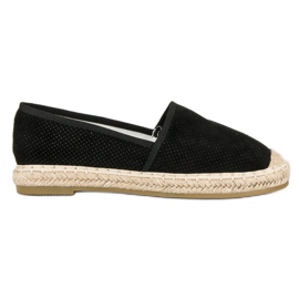 Bestelle Espadrilles noires ajourées le noir
