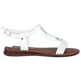 Super Mode Sandales blanches classiques