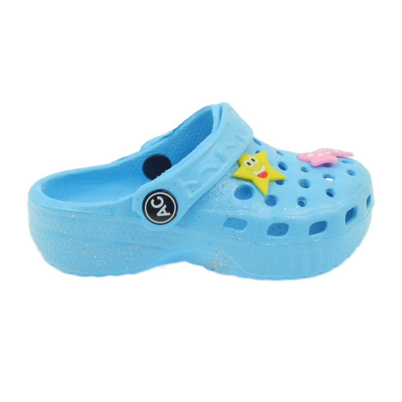 American Club Babouches au crochet bleu américain