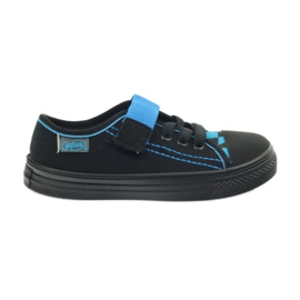 Baskets noires Befado 429x007 chaussons bleu