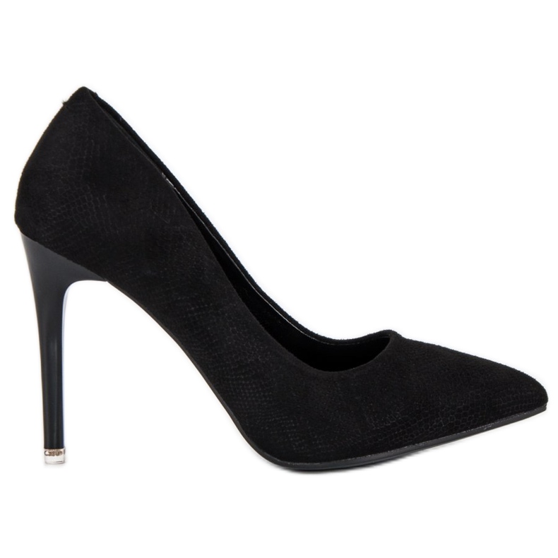 Talons noirs en daim le noir