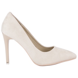 Escarpins en daim gris