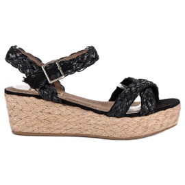 Corina Sandales espadrilles noires