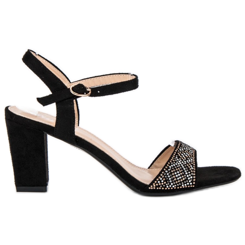 Sandales élégantes à talons hauts le noir