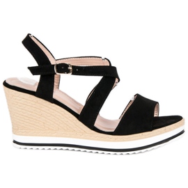 Anesia Paris Sandales compensées noires