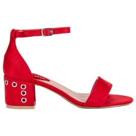 Nio Nio Sandales en daim sur un poteau rouge