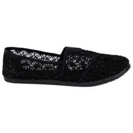 Ballerines en dentelle noire