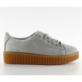 Creepers sur la semelle en caoutchouc K-95 LT gris