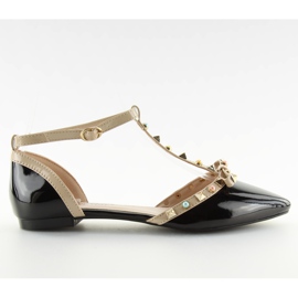 Ballerines à goujons noir DM29P noir