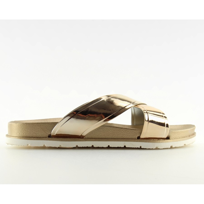 Chaussons dorés effet miroir CK46P gold d'or