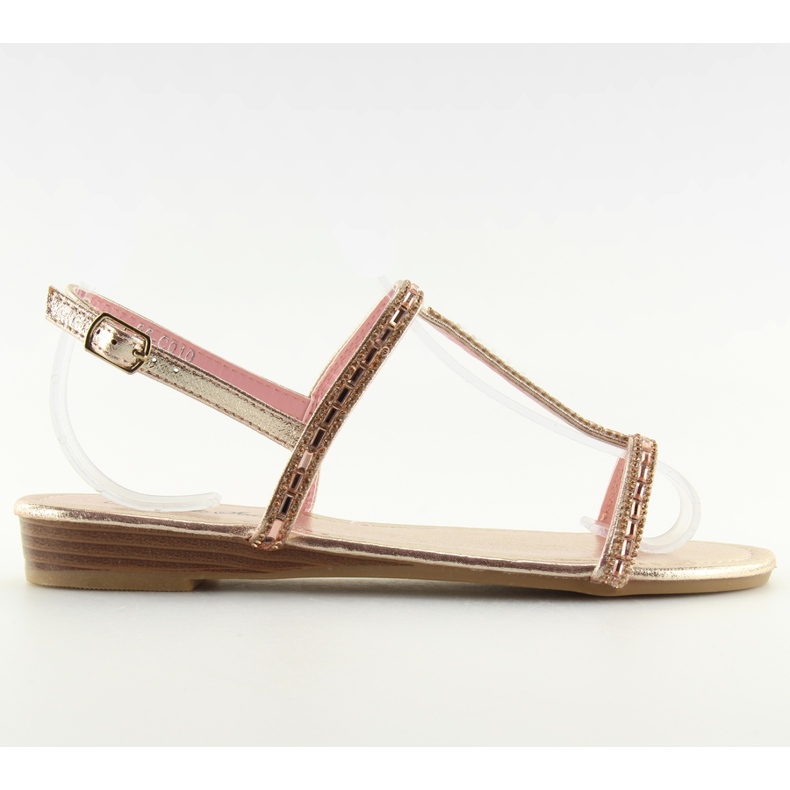 Sandales avec zircons cubiques roses 86-C010 Rose Sandales avec zircons cubiques roses 86-C010 Rose