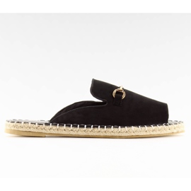 Espadryle bout ouvert noir 99-3 noir