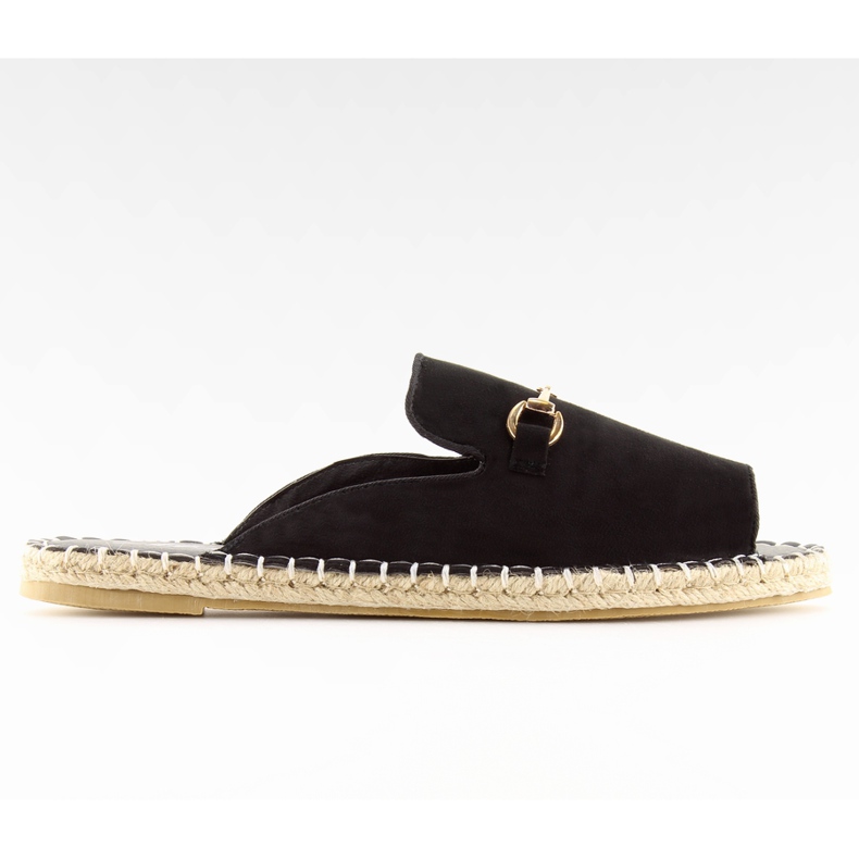 Espadryle bout ouvert noir 99-3 noir le noir