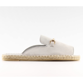 Espadryle bout ouvert gris 99-3 gris