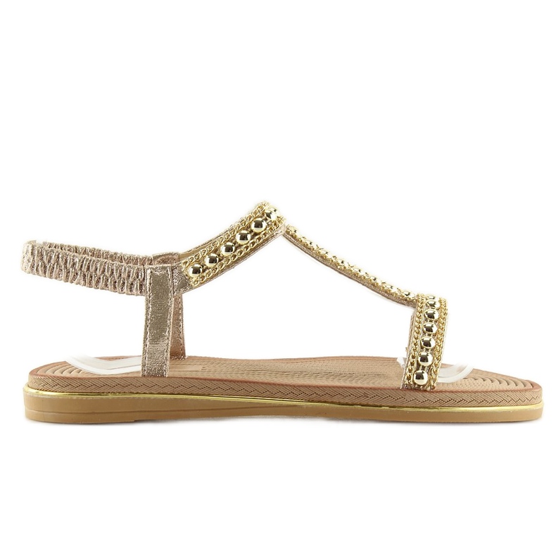 Sandales dorées pour femmes S37-san LT.GOLD d'or