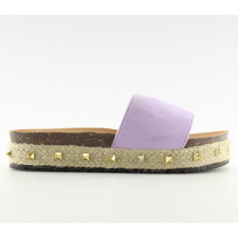 Espadrilles violettes LS51 Chaussons L.VIOLET